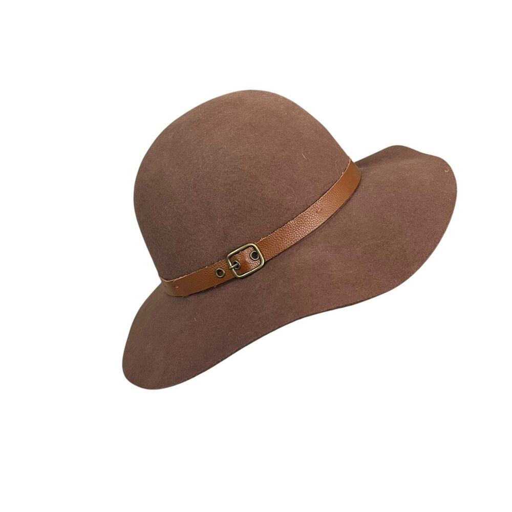 Hat Attack Brown Wool Felt Hat Women's Size 7 Fedora Crusher Packable Brown